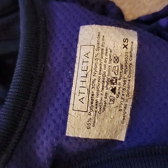 Athleta Racerback Tank Top Blue Size X Small Scoop Neck - Picture 3 of 3